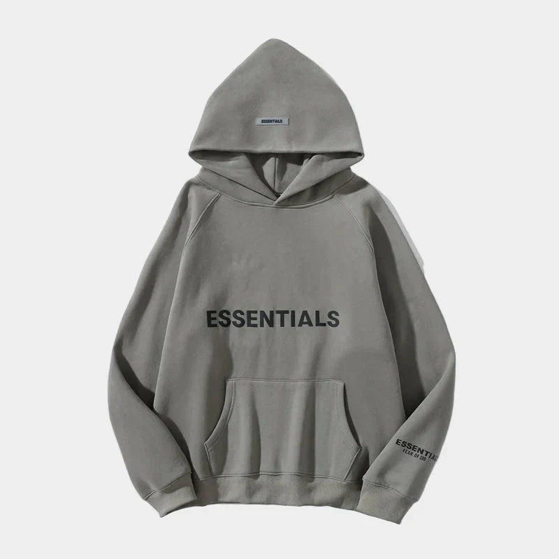 Essentials Oversized Grey Hoodie – Relaxed Streetwear Pullover