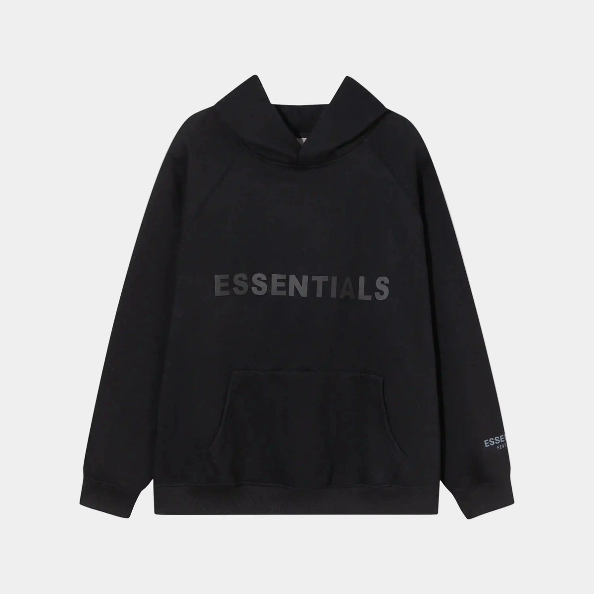 Essentials Black Pullover Hoodie – Relaxed Streetwear