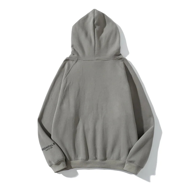 Essentials Oversized Grey Hoodie – Relaxed Streetwear Pullover