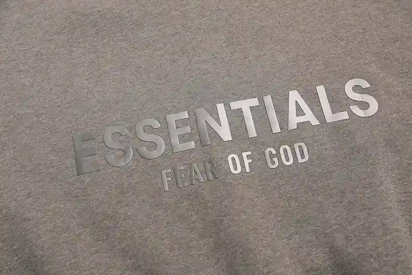 Essentials Dark Heather Oatmeal Zip-Up Hoodie – Fear of God