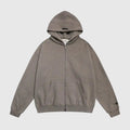 Essentials Dark Heather Oatmeal Zip-Up Hoodie – Fear of God
