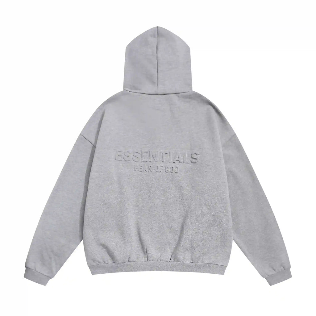 Essentials Grey Zip-Up Hoodie – Fear of God