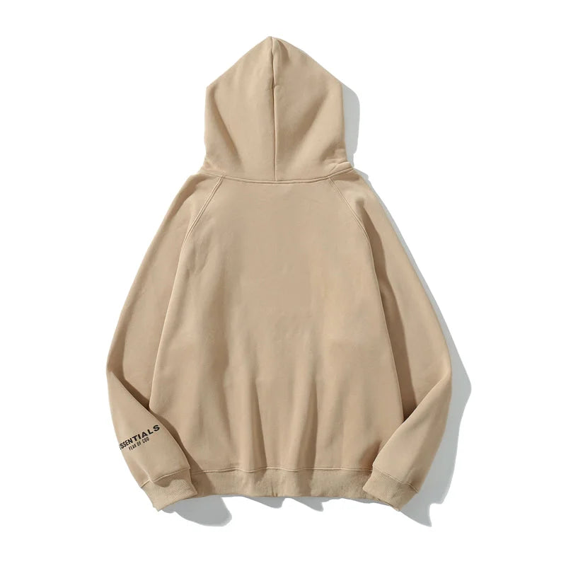 Essentials Oversized Brown Hoodie – Relaxed Streetwear Pullover