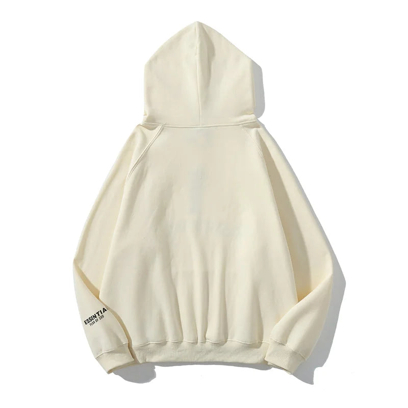 Essentials Cream Hoodie – Relaxed Streetwear Pullover