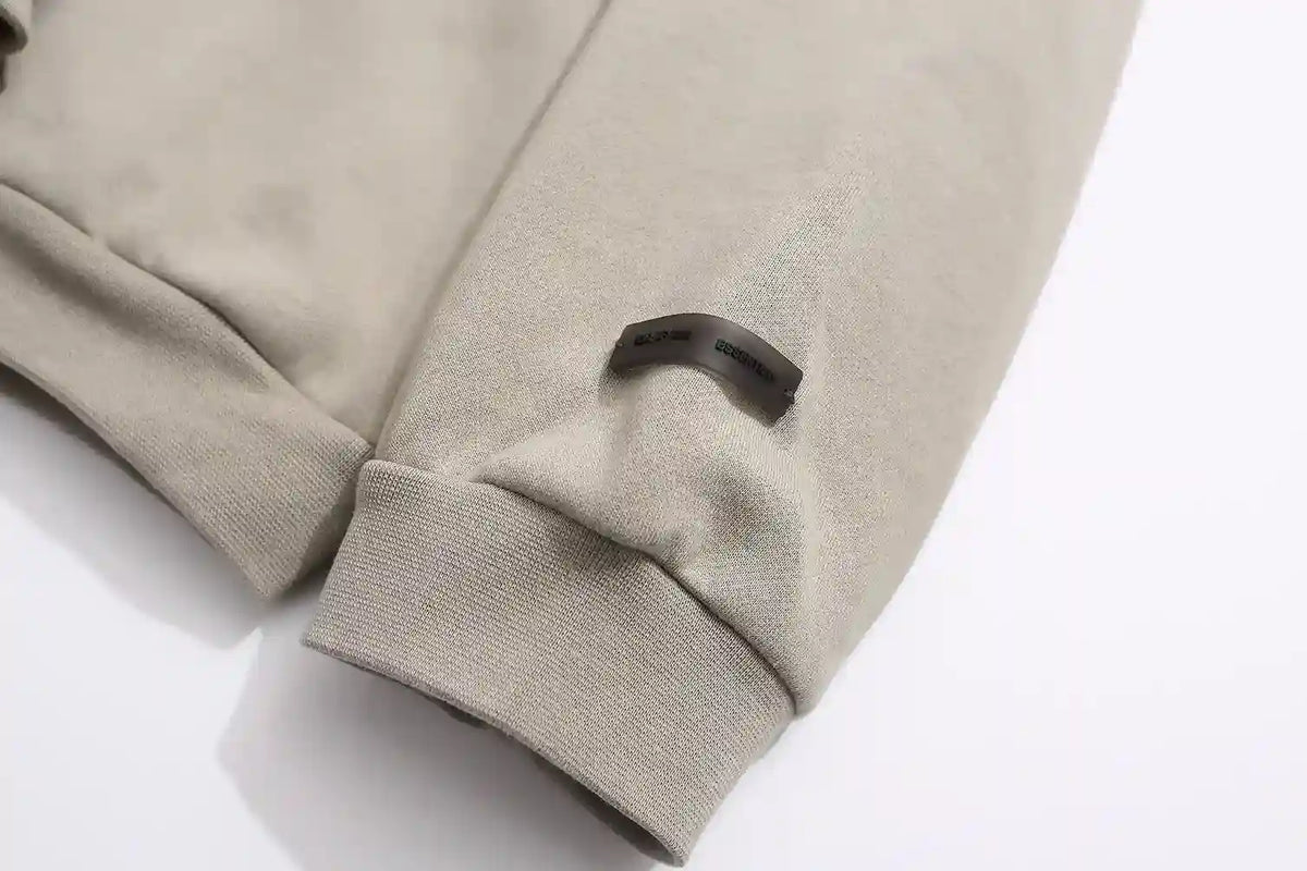 Essentials Heathered Grey Zip-Up Hoodie – Fear of God