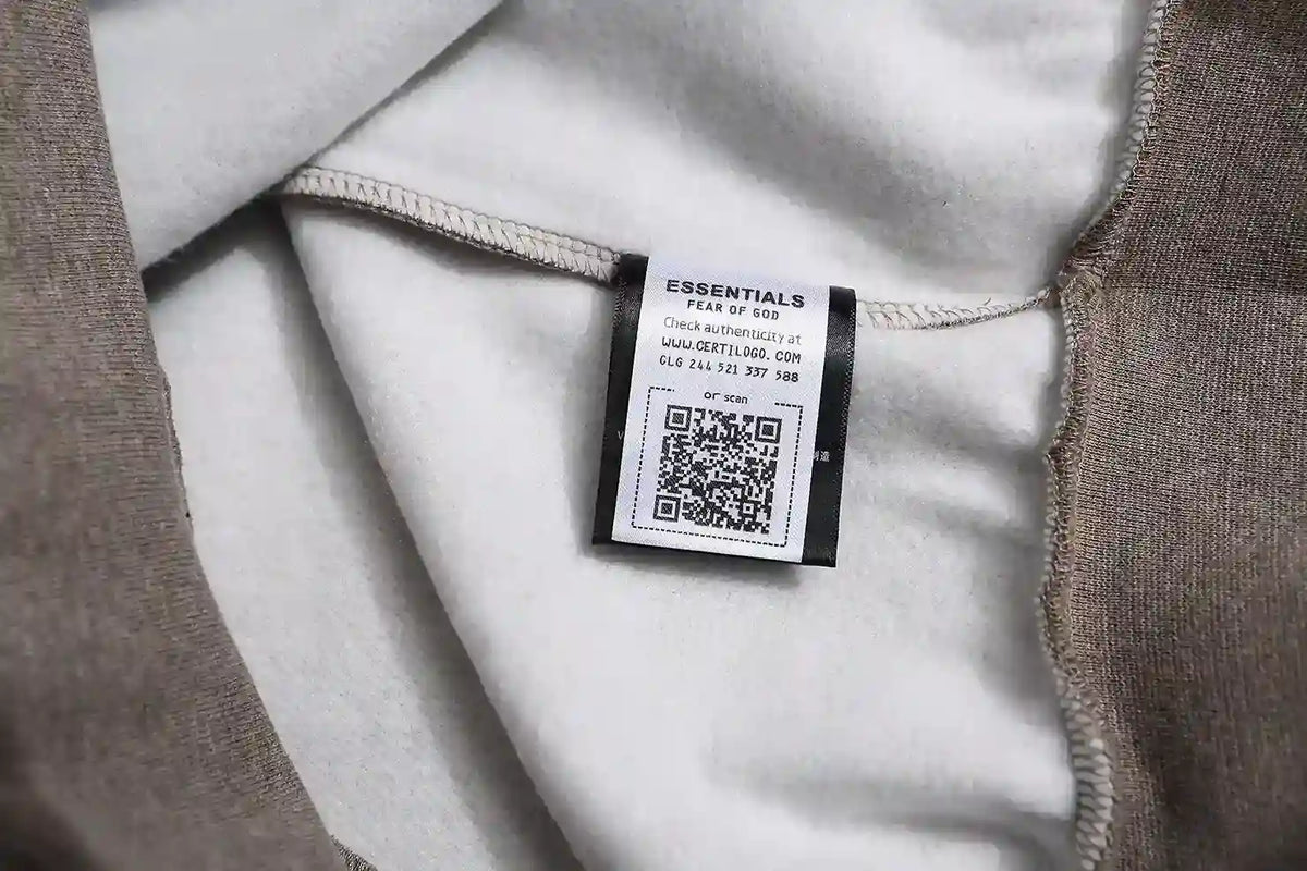 Essentials Dark Heather Oatmeal Zip-Up Hoodie – Fear of God