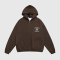 Essentials Brown Zip Hoodie – Relaxed Streetwear Pullover