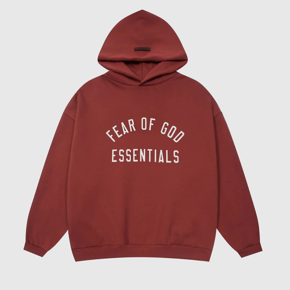 Essentials Red Hoodie – Relaxed Streetwear Pullover